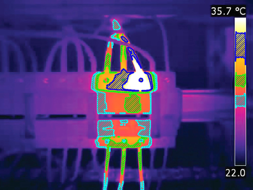 Detect the temperature hot spot from thermal image